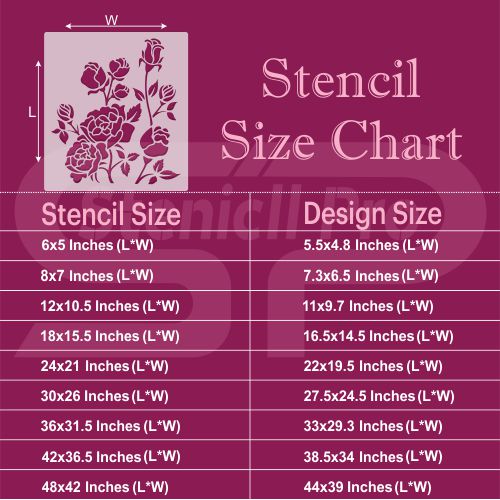 Flower Reusable Stencil for Precision Painting - Stencil Arts