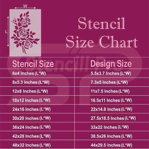 Flower Stencil for Wall, Floor, Fabric - Stencil Arts