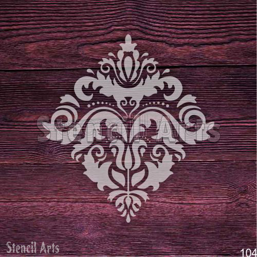 Damask Stencil for Perfect Wall & Floor Patterns