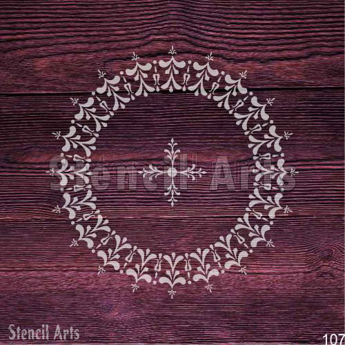 Round Border Multi-Use Stencil - Wall Painting & Crafting at Home