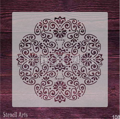 Contemporary Motif Stencil for Home Decor & Card Templates