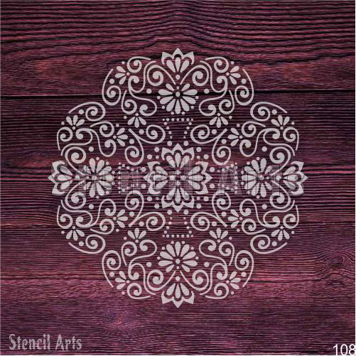 Contemporary Motif Stencil for Home Decor & Card Templates