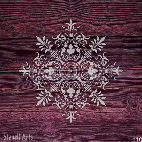 Sanat ve El Sanatları Projeleri için Çakra Yıldız Motifli Yeniden Kullanılabilir Şablon - Duvar, Zemin ve Mobilya