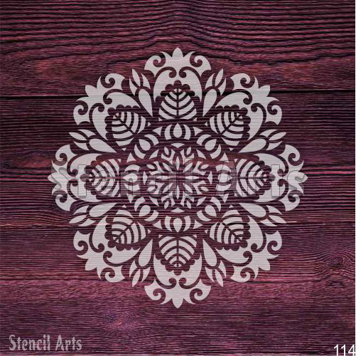 Mystic Petals Mandala El Sanatları Projeleri ve Hassasiyet İçin Duvar Boyama Şablonu