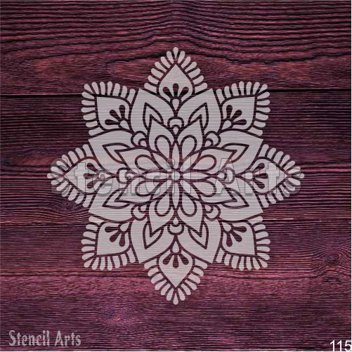 Yıldız Mandala Dayanıklı Tekrar Kullanılabilir Şablon Kendin Yap Sanat ve El Sanatları İçin