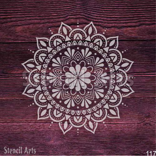 Scrapbooking ve Tuval Sanat Projeleri için Vortex Mandala Kendin Yap Şablonu