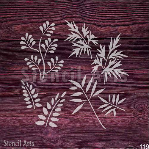 Kendin Yap Boyama İçin Çok Yönlü Yaprak Duvar Sanatı Şablonu