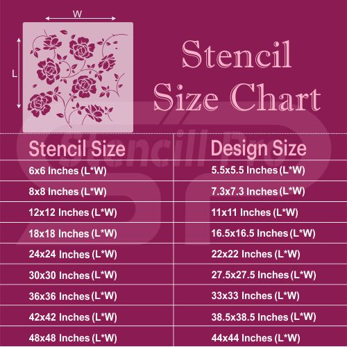 Garden Grace Stencil for DIY Projects Wall and Fabric - undefined