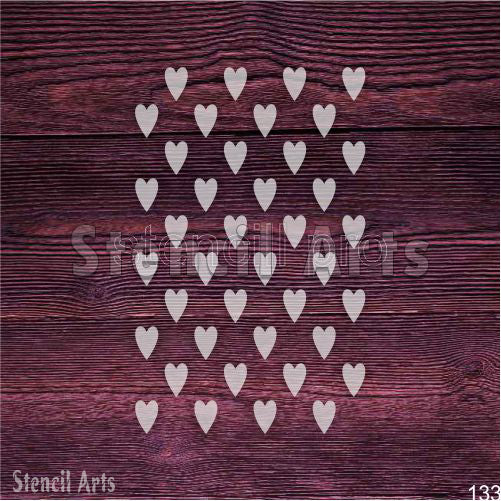 Scrapbooking ve Tuval Sanat Projeleri için Kalp Desenli Kendin Yap Şablonu