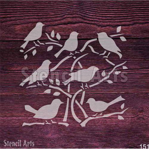 Birds Stencil for Art, Crafting & Scrapbooking Projects
