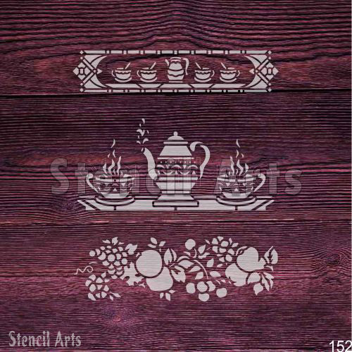 Kitchen Border Durable Reusable Stencil for DIY Art & Crafting