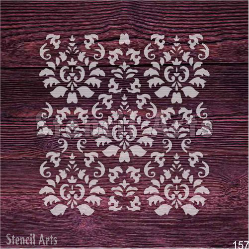 Antik Majesty Damask Desen Hassas Şablonu Mükemmel Duvar ve Zemin Desenleri için