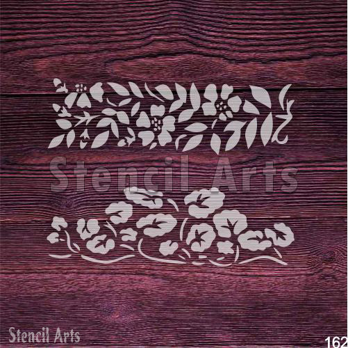 Floral Border Stencil - Elegant Design for Wall Art, Furniture & DIY Projects