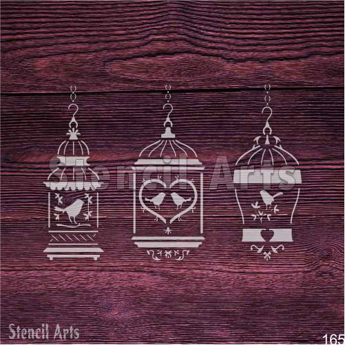 Bird Cage Stencil - Elegant Vintage Design for Walls, Furniture & DIY Crafts