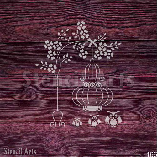 Floral Cage Stencil - Elegant Vintage Design for Walls, Furniture & DIY Crafts