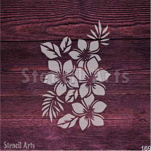 Çiçek Şablonu - Duvarlar, Ahşap, Kumaş ve Kendin Yap El Sanatları için Zarif Çiçek Tasarımı