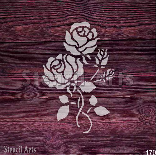 Gül Çiçek Şablonu - El Sanatları, Boyama ve Kendin Yap Projeleri için Karmaşık Çiçek Tasarımı