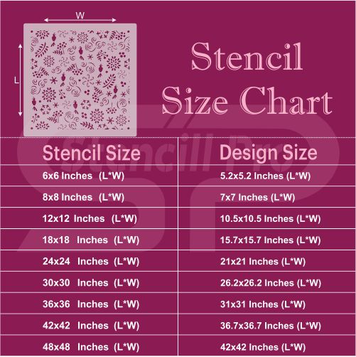 Nature Charm Pattern Stencil for Wall, Floor, Fabric - Stencil Arts