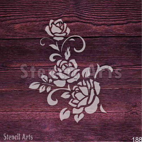 Gül Bahçesi Çiçek Şablonu – Duvarlar, Mobilyalar ve Kendin Yap El Sanatları için Yeniden Kullanılabilir Çiçek Tasarımı