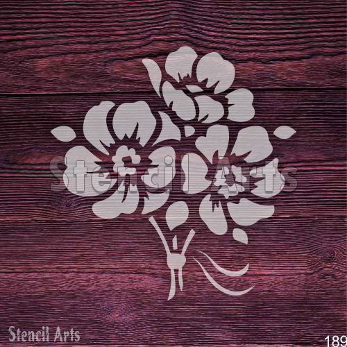 Fleur Essence Çiçek Şablonu – Duvarlar ve El Sanatları için Yeniden Kullanılabilir Zarif Çiçek Tasarımı