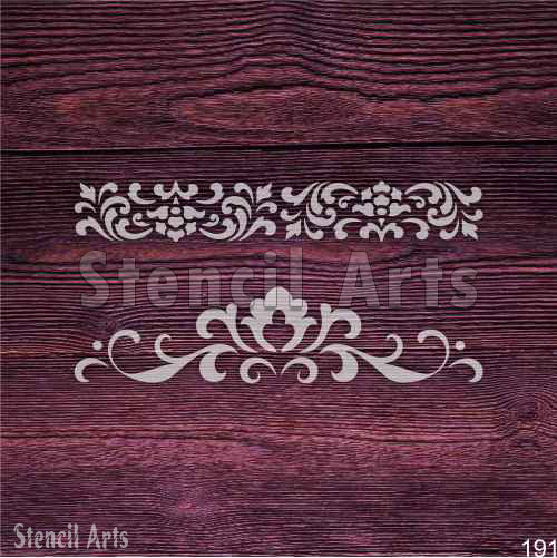 Floral Border Stencil – Reusable Decorative Design for Walls, Furniture & Crafts