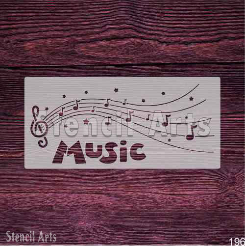 Music Layers Stencil – Reusable Musical Notes Design for Walls, Furniture & Crafts