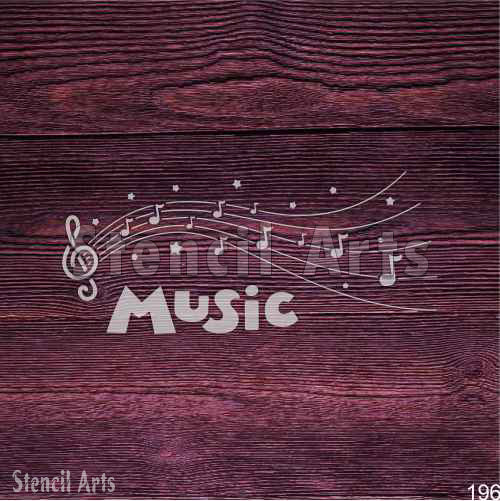 Music Layers Stencil – Reusable Musical Notes Design for Walls, Furniture & Crafts