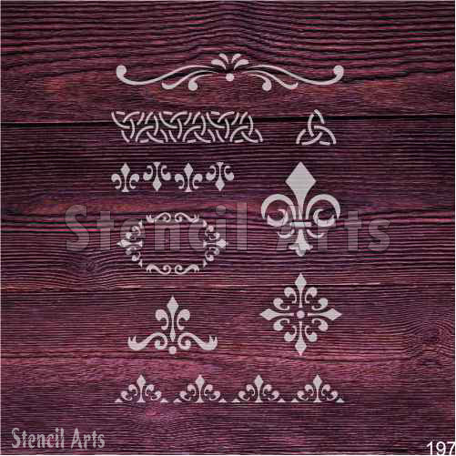 Vintage Gridwork Stencil – Reusable Geometric Pattern for Walls, Furniture & Crafts