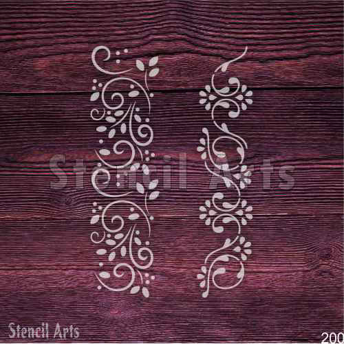 Floral Essence Flower Stencil – Reusable Floral Design for Walls & Crafts
