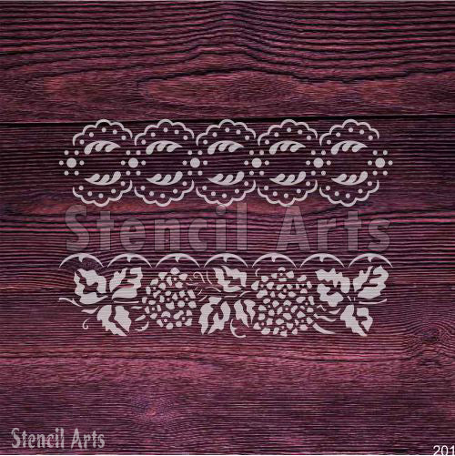 Baroque Chic Border Stencil β Reusable Ornate Design for Walls, Furniture & Crafts