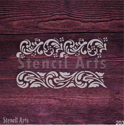 Mosaic Majesty Border Stencil β Reusable Geometric Pattern for Walls, Furniture & Crafts
