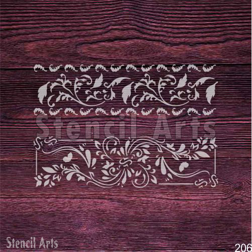 Bohemian Breeze Border Stencil β Reusable Boho Pattern for Walls, Furniture & Crafts