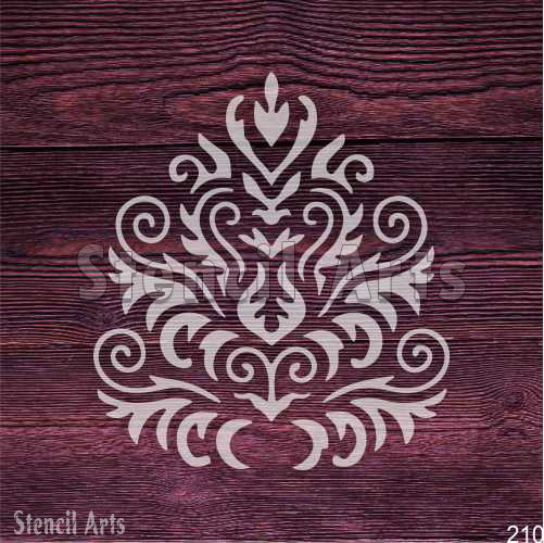 Bold Regal Bloom Damask Stencil β Reusable Ornate Floral Pattern for Walls & Crafts