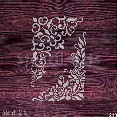 Decorative Corner Templates Stencil β Reusable Ornate Design for Walls, Furniture & Crafts
