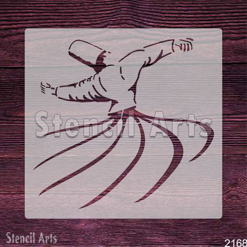 Whirling Dervish Painting Stencil – Elegant Islamic Dance Art for Walls & Crafts