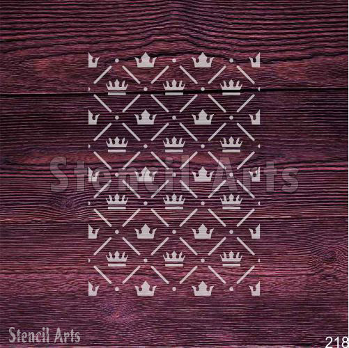 Royal Crown Pattern Stencil β Reusable Regal Design for Walls, Furniture & Crafts