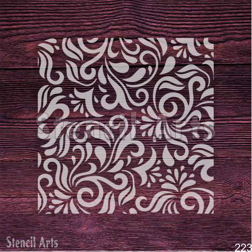 Linear Bliss Pattern Stencil β Modern Reusable Geometric Pattern for Walls DIY Decor
