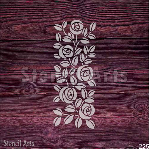 Çiçek Çayırı Şablonu – Duvarlar, Mobilyalar ve El Sanatları için Yeniden Kullanılabilir Yabani Çiçek Tasarımı