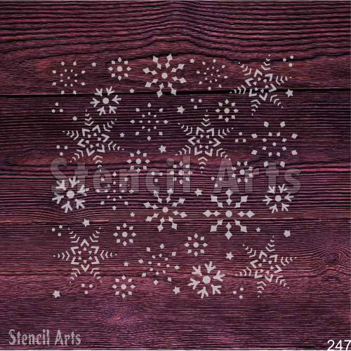 Snowflake Art Stencil for Winter DIY | StencilArts