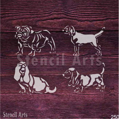 Set of Dog Stencils for DIY Pet Art | StencilArts