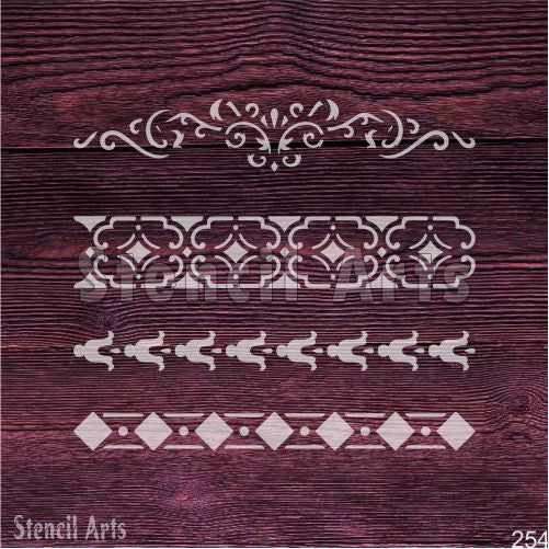 Decor Border Stencil for DIY & Wall Art | StencilArts