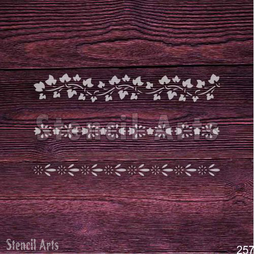 Royal Floral Border Stencil for DIY Elegance | StencilArts