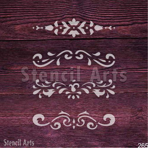 Floral Border Frame Stencil - Revamp Walls | StencilArts