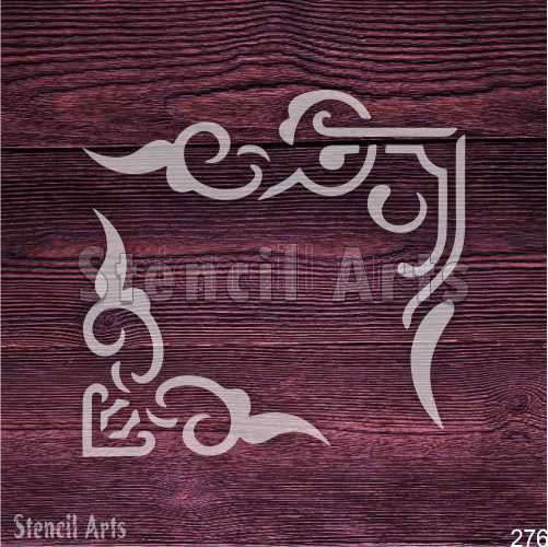 Tribal Corner Stencil for Unique Furniture Designs | StencilArts