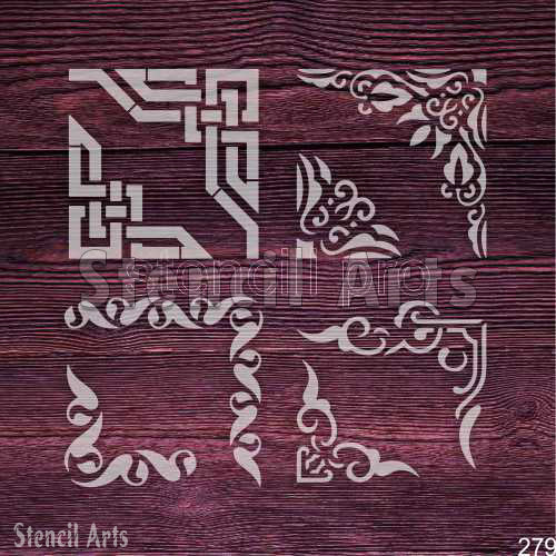 4 Stylish Corner Stencils – Modern Decor | StencilArts
