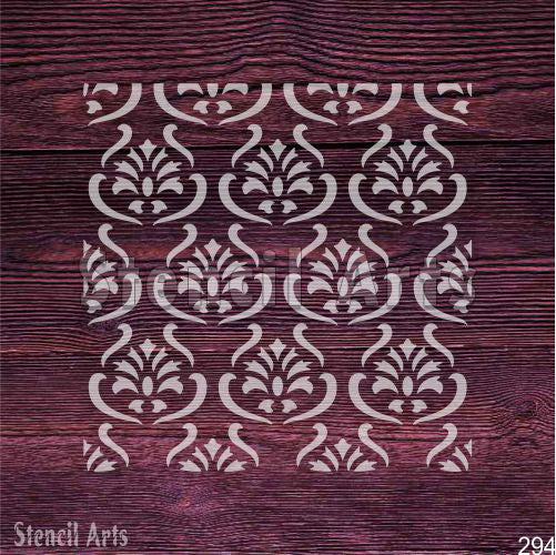 Damask Stencil - Elegant Pattern for Walls, Fabric & Crafts