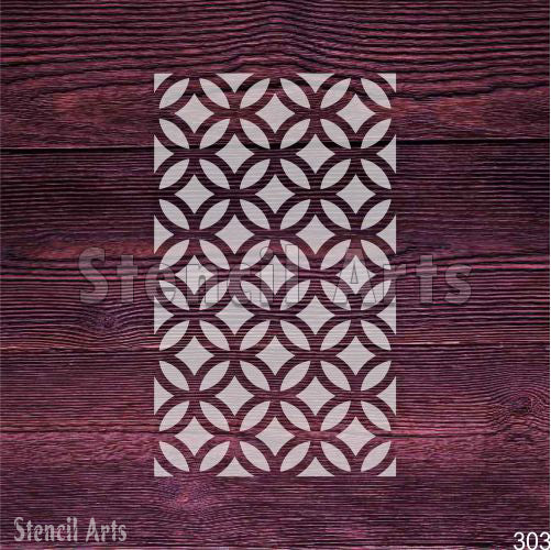 Interlocking Circles Stencil - Geometric Pattern for Modern Decor