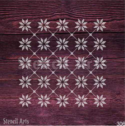 Starflake Stencil - Geometric Star Pattern for DIY Decor