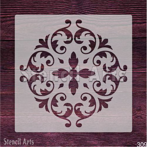Ornamental Medallion Stencil - Elegant Design for DIY Decor