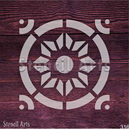 Geometric Tile Stencil - Modern Pattern for Walls & Crafts